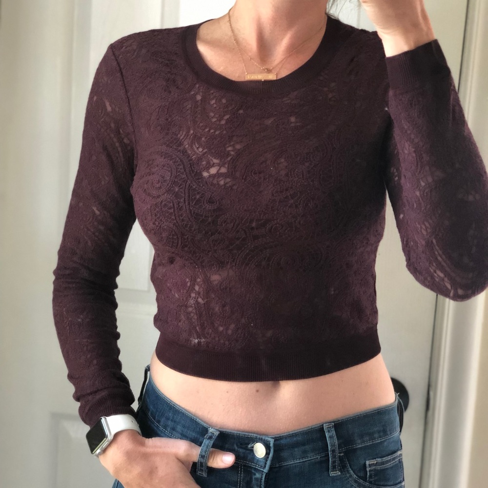 New Embroidered crop top from Aritzia